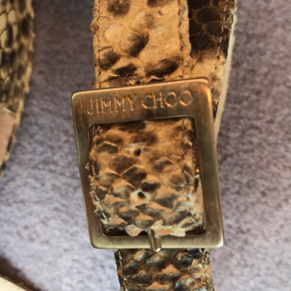 Jimmy Choo wedges sandals snake skin embossed 37 - Picture 3 of 8